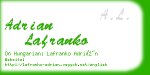 adrian lafranko business card